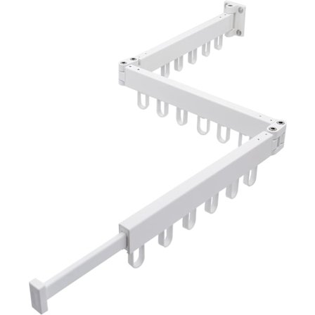 Hvit sammenleggbar tørkestativ