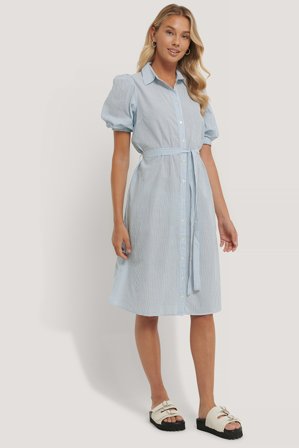 Sisters Point Klänning - Skjortklänningar - Blå - Medium