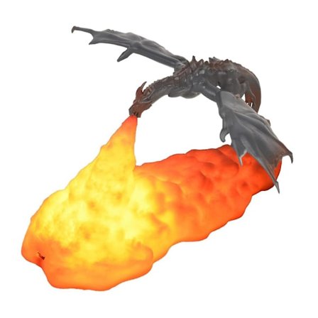 Ny 3D-Printet Ildåndende Dragenatlampe