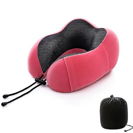 Minneskum U-formet pute Oppbevaring Reisepute Nakkepute Sakte Tilbakeføring