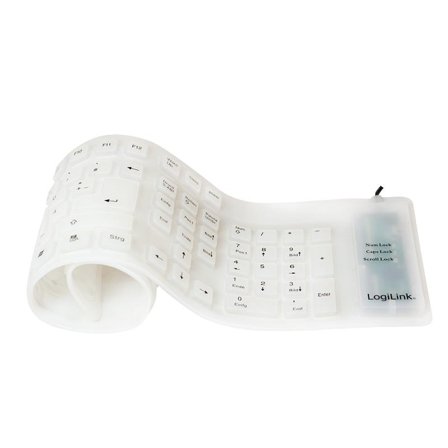 LogiLink Keyboard wired flex. USB white