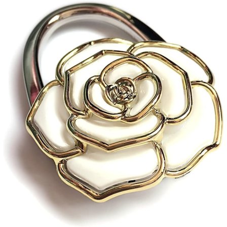 Taske Krog Foldbar Håndtaske Hænger Folde Bord Hænger (Hvid Blomst)