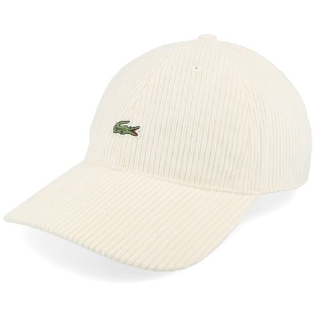 Lacoste - Weiss Unconstructed Cap - Lapland Blanc Dad Cap @ Hatstore
