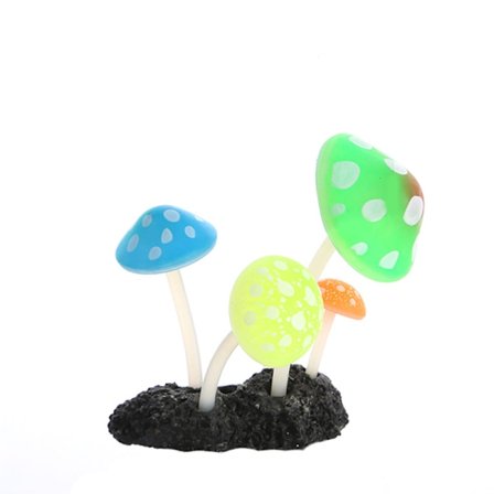Lyseffekt Kunstig Svamp Akvarium Plante Dekor Ornament til Fisketank Landskab