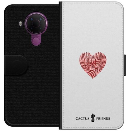 Kompatibel Tegnebogsetui til Nokia Nokia 5.4 Cactus and Friends - Fingerprint Love
