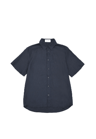 NORVIE Kortärmad linneskjorta GUNNAR Skjortor Blå XL