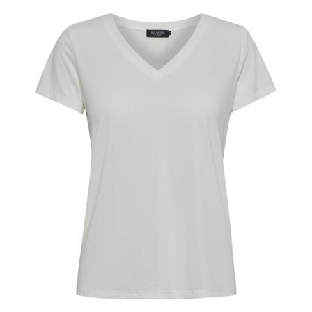 Soaked in Luxury SLColumbine V-neck T-shirt Hvid, Dame T-shirts