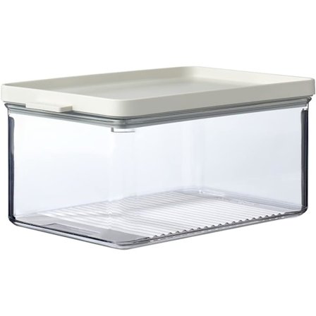 Osteboks - Kjøleskapsboks med lokk - Osteoppbevaring - Lufttett kjøleskapsbeholder med anti-kondensinnsats