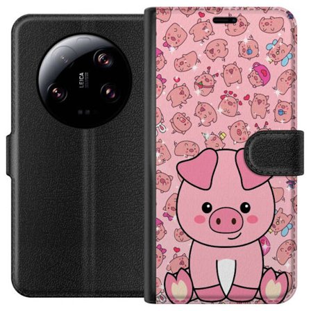 Kompatibelt Plånboksfodral till Xiaomi Xiaomi 13 Ultra Kawaii Rosa Gris Söt Anime
