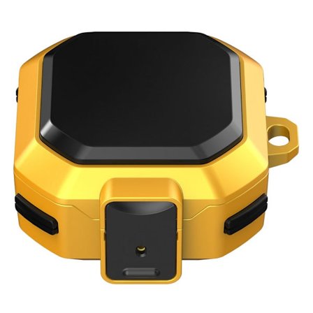 Samsung Galaxy Buds2 / Live / Pro cool design skyddsfodral med spänne - Gul / Svart