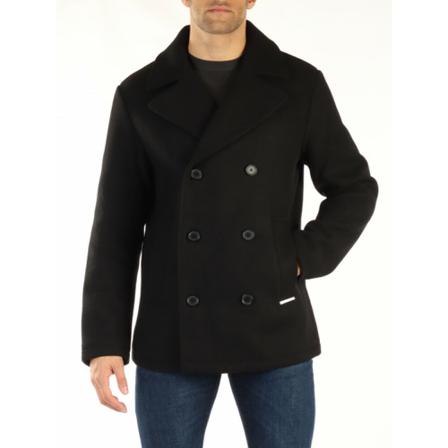 Armani Exchange, Double-Breasted Coats Czarny, Mężczyzna, Rozmiar: L