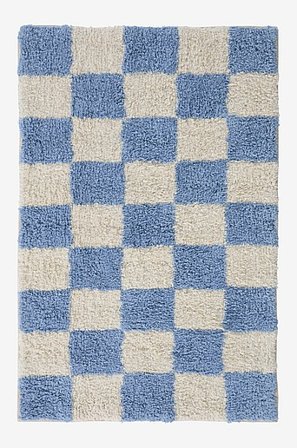 Jotex - Mata Łazienkowa 60x90 Cm Niebieski / naturalna biel - MELA - Kup Dywaniki łazienkowe firmy Jotex