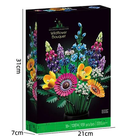 Byggeklodser Blomster Konserverede Blomster Roser Valentinsdagsgave Buket Samlelegetøj