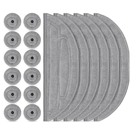 Moppepude Refiller til Roborock S8 MaxV Ultra / S8 Max Ultra Robotstøvsuger, Dobbelte Soniske Vibrationsmoduler, Kantmoppepuder