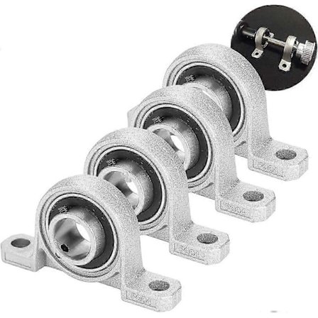 4-pak Pillow Block Lejer, 20 mm Selvjusterende Monterede Kuglelejer, Flange Bore Lejer med Selvjusteringsfunktion