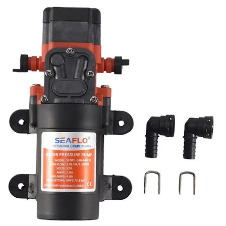 Seaflo 12V Vattentryck Membranpump 3,8 LPM 1,0 GPM 40 PSI - Husvagn/RV/Båt/Marin - Perfekt