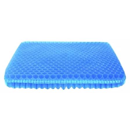 Gel tryckavlastande kudde med honungskakor Design Mjuk Bekväm bilstolsmatta för hemkontorsbil Blue 41x35x3cm