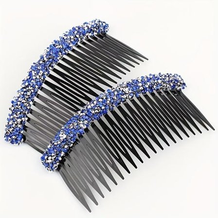 Fuld Rhinestone Kam Skinnende Knækket Hårklemme Kam Knækket Hår Organizer Rhinestone Hårkam Pandehår Klemme Hårtilbehør