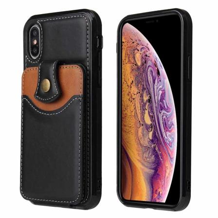 iPhone XR - Skyddsskal med Korthållare Svart
