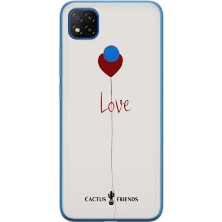 Yhteensopiva Puhelinkuori Xiaomi Xiaomi Redmi 9C Cactus and Friends - Love Balloon Minimal