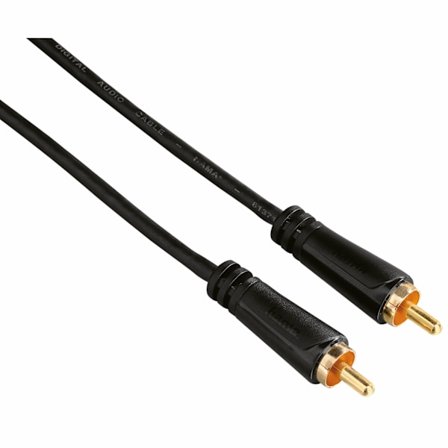Kabel Audio 1xRCA-1xRCA Guld Svart 1.5m