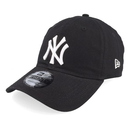 New Era - MLB Zwart unconstructed Cap - New York Yankees League Essential 9TWENTY Black Dad Cap @ Hatstore