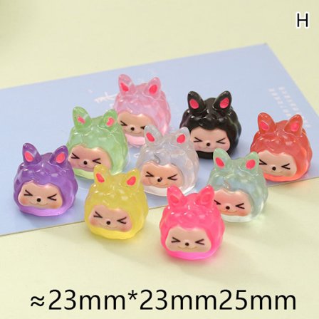 10 st Mini Luminous Trädgårdsdekorationer Resinfigurer Miniatyr