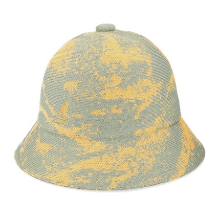 Kangol - Groen bucket Hoed - Airbrush Casual Oil Green-Warm Apricot Bucket @ Hatstore