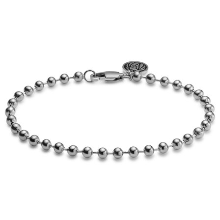 Essentials | Bracelet argenté à chaîne à boules 4 mm pour hommes - Bracelets en acier - pour Hommes - Lucleon