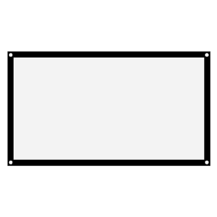 16:9 Paksu Kannettava Rypytön Pehmeä Valkoinen Polyesteri Projektorin Verho Heijastusnäyttö (60 tuumaa)