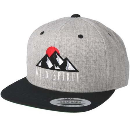 Wild Spirit - Grå snapback Keps - Logo Grey/Black Snapback @ Hatstore