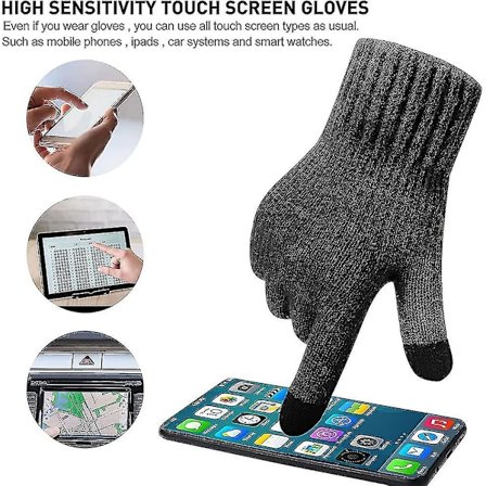 Vinter Varme Strikkede Handsker - Touch Screen Handsker Termiske Handsker Med Blødt For