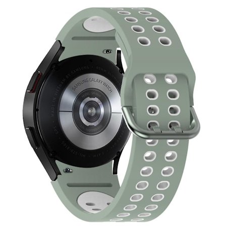 Tvåfärgat 20 mm silikonarmband för Samsung Galaxy Watch 4/5/6 40 mm 44 mm / 5 Pro 45 mm