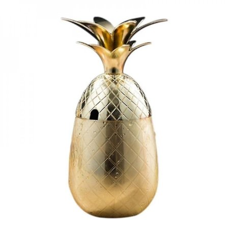 Pretty Comy Ananas Cocktail Kopp 304 Rostfritt Stål Ananas Cocktail Mugg Bar Party Tillbehör Rosa (FMY)