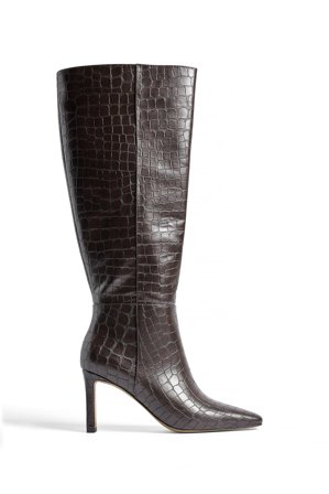 NA-KD Stiefel mit Kroko-Muster und eckiger Spitze - Stiefel - Braun - EU 41