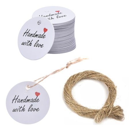 100st papper tacketiketter Handgjorda present hantverksetiketter Bröllop