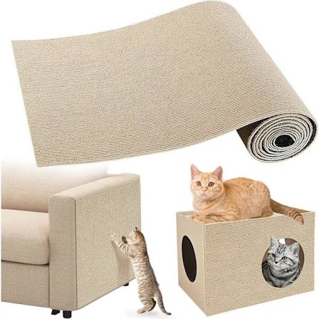 Selvklæbende kradsemåtte 200 x 40 cm, beskyttelse til sofa og møbler, kan bruges på væggen, gør-det-selv, polyklo til katte