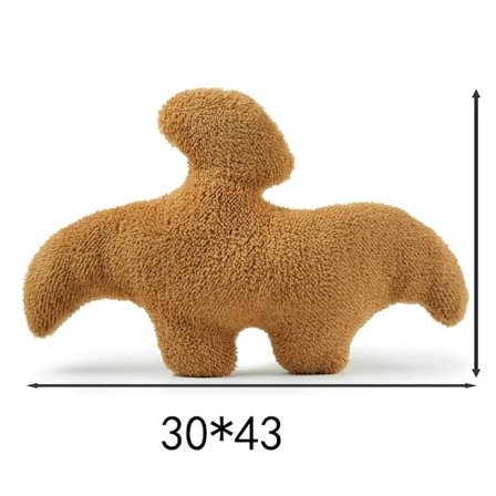 Mub- Kawaii Soft Throw Pillow Stuffed Animal Dinosaur Chicken Nugget Doll Plush Toy Dino Chicken Nugget Plush Toy For Girl Boy 1