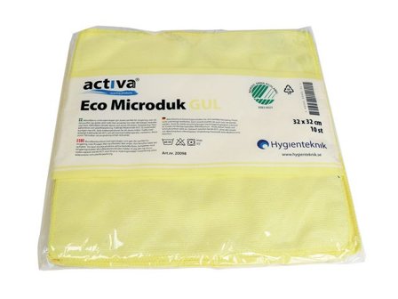 Activa Microfiberduk ECO gul - Lyreco - Städ och hygien - Städdukar och diskdukar - Städdukar - Mikro
