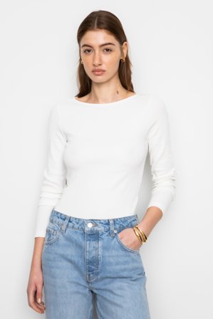CAMILLA PIHL - Petronella Rib Boatneck - Off-White SizeS