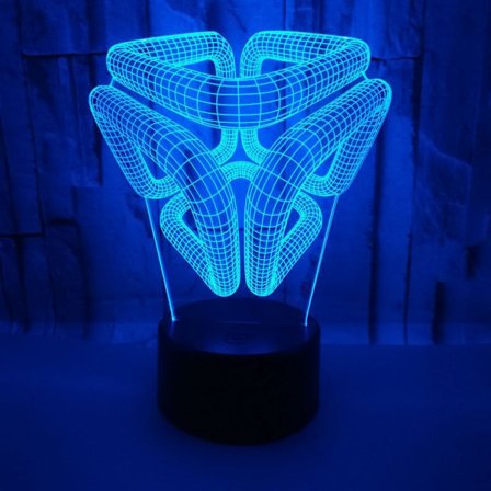 3D Nattlys med Fjernkontroll og Berøringskontroll, Flere Farger