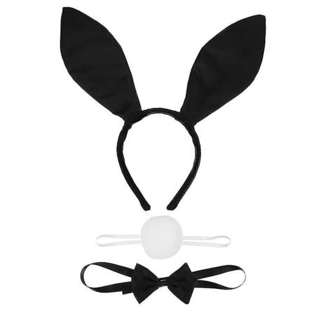 Bunny Hovedbånd Sæt Søde Kaninører Black