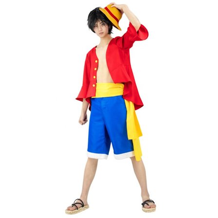 Mub - Nytt Anime One Piece Kostyme Monkey D. Luffy Cosplay Herreklær U ize Luffy Antrekk Anime Cosplay Kostyme