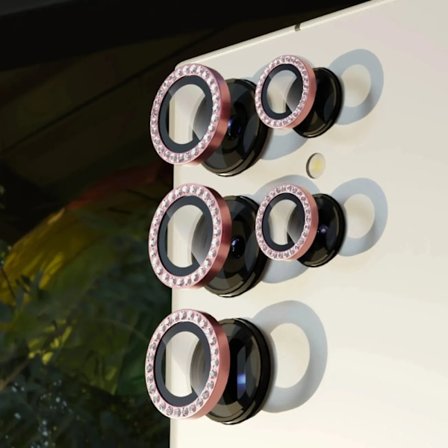 9D Diamant Kameralinsskydd Ring Skyddsfilm För Samsung Galaxy S25 S24 S23 S22 Ultra 5G S25 Plus S24 FE S23 Härdat Glas