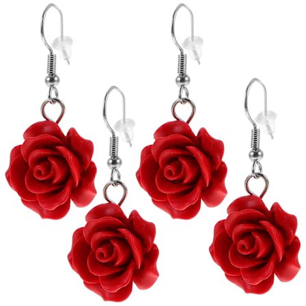 2 paria ruusu korvakoruja roikkuvat korvakorut kukka korvakorut koukku korvakorut koru naisille teinitytöille