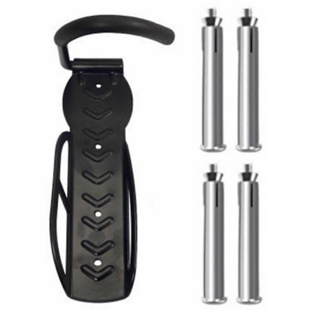 Seinään kiinnitettävä pyöräteline terästä, tilaa säästävä pyöränripustin laajennusruuvilla maastopyörälle, maantiepyörälle, musta koukku 