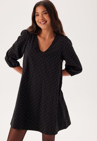 Object Collectors Item-Objrigini 3/4 SLEEVE V-NECK Dress-36