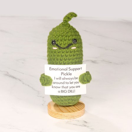 2 stk. følelsesmæssig støtte pickle gave, hæklet følelsesmæssig støtte pic