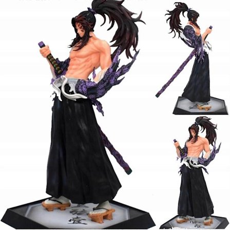 Premium Kokushibou Demon Slayer Figur - 28 cm høj, detaljeret design