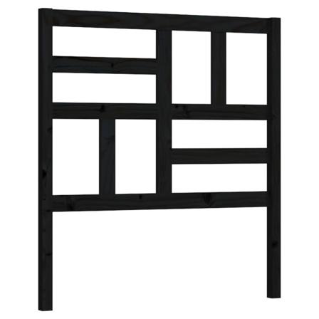 Vidaxl Sänggavel Svart 81x4x104 Cm Massiv Furu Svart